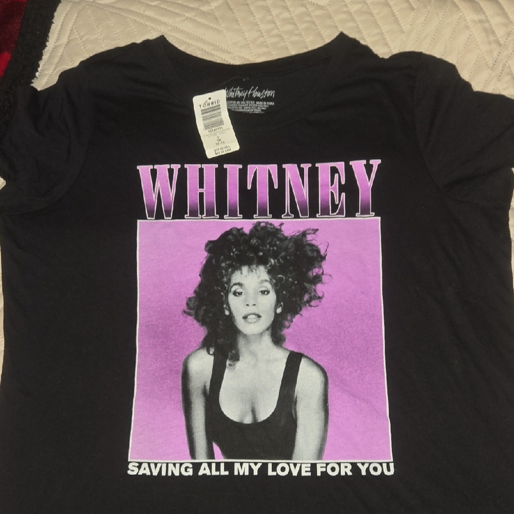 NWT Torrid Black and Purple Whitney Graphic Tee